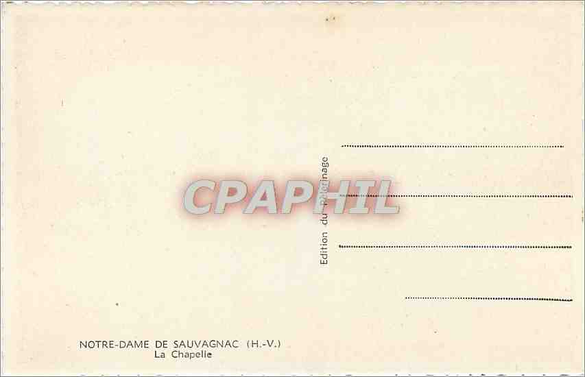 CPA Notre Dame de Sauvagnac La Chapelle  — Rückseite