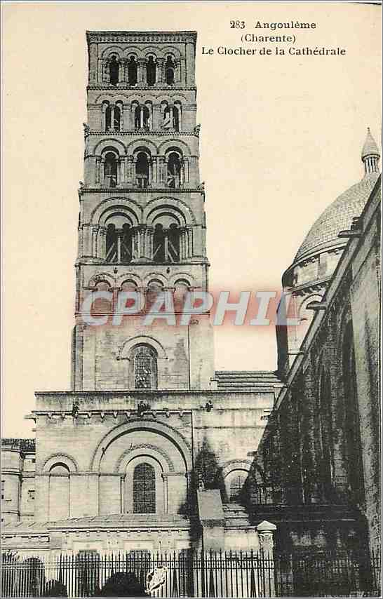 CPA Angouleme Charente Le Clocher de la Cathedrale 