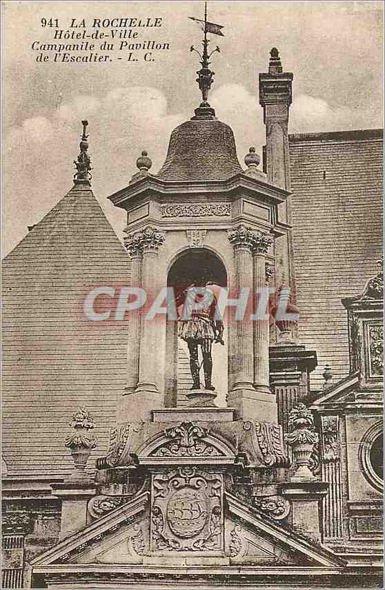 La Rochelle — Hôtel-de-Ville, Campanile du Pavillon de l'Escalier — L. C. n° 941