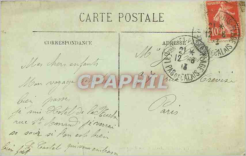 CPA Le Touquet Paris Plague La Plague vue des Dunes  — Rückseite