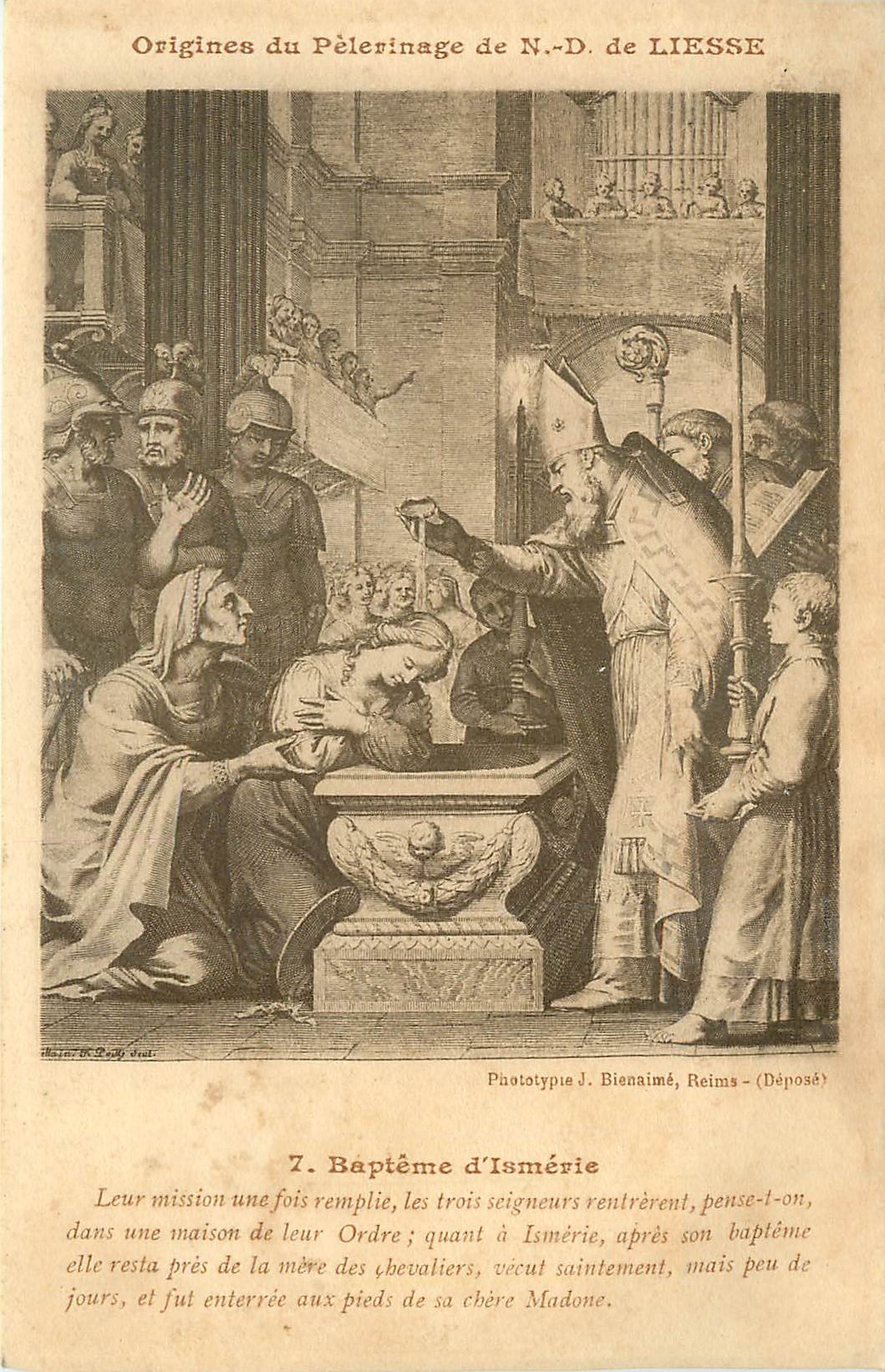 CPA Origines du Pelerinage de ND de Liesse Bapteme d'Ismerie 