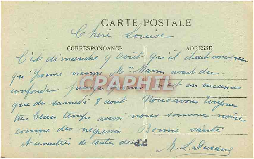 La Chapelle du Vieux Château — Massif de la Grande-Chartreuse — restaurée par les PP. Chartreux — Coll. L. Grimal - Chambéry — Verso
