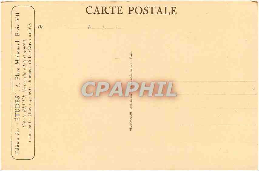 CPA Clochers de France Notre Dame de Paris  — Verso