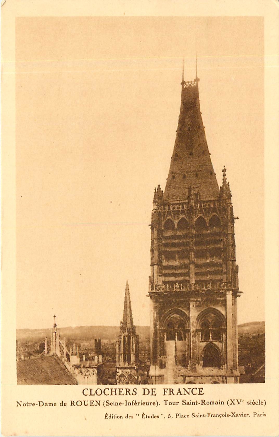 CPA Clochers de France Notre Dame de Rouen 