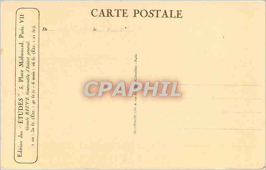 CPA Clochers de France Notre Dame de Rouen  — Verso
