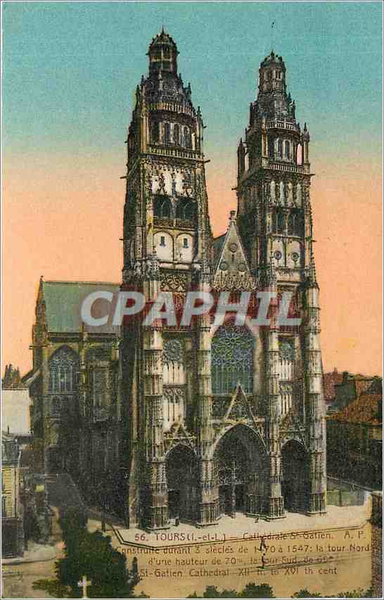 CPA Tours I et L Cathedrale St Gatien 