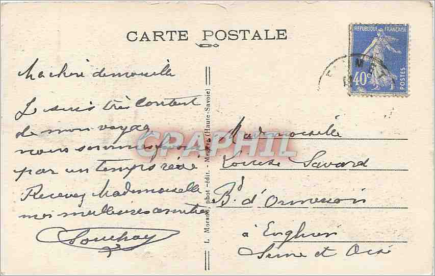 CPA Savoie La Giettaz Un Village alpestre  — Rückseite