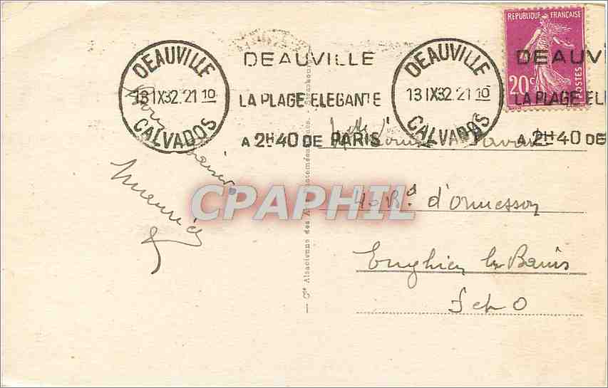 Trouville - Reine des Plages - Hôtel des Roches Noires et les Villas — Verso