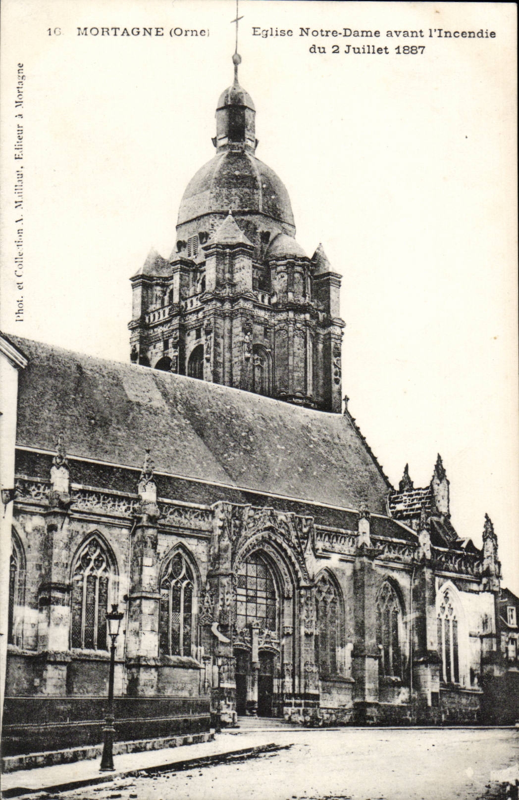 Mortagne CPA Eglise Notre Dame avant l'incendie du 2 juillet 1887