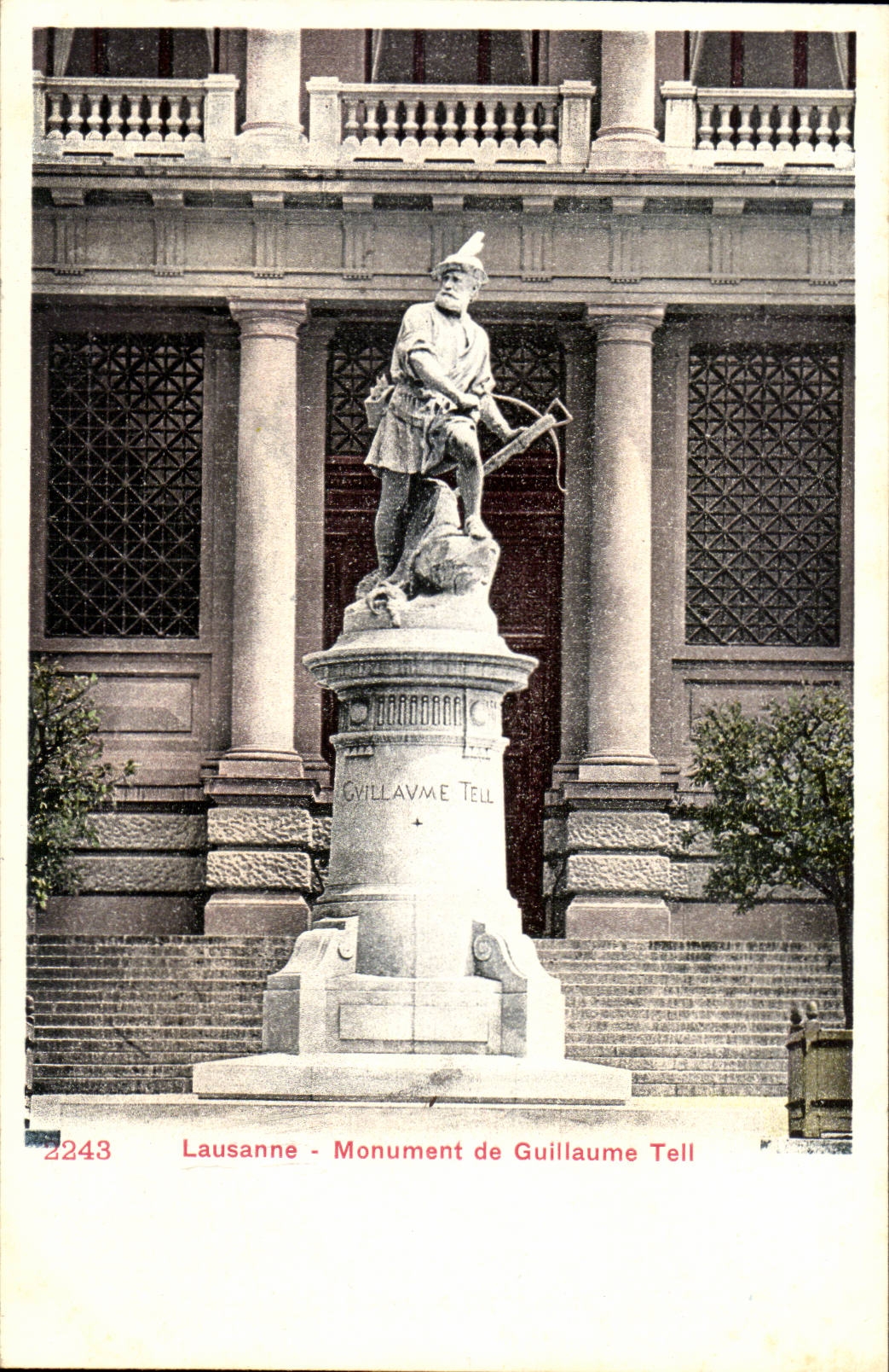 Suisse Lausanne CPA Monument de Guillaume Tell