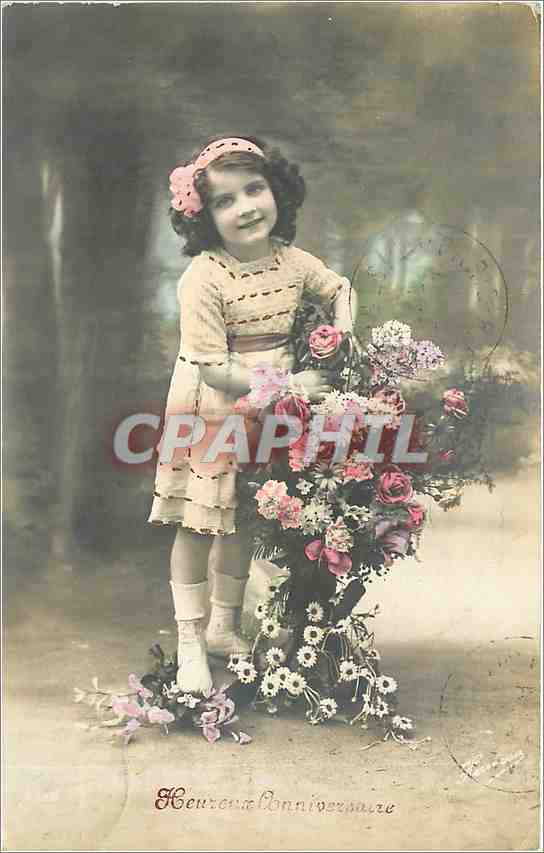 CPA Heureux Anniversaire Enfant