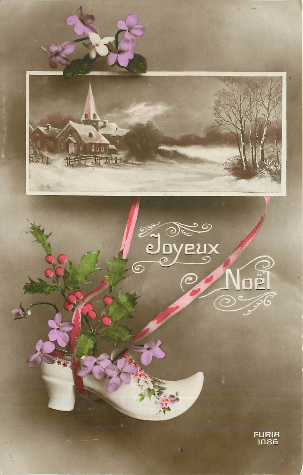 CPA Joyeux Noel Santon