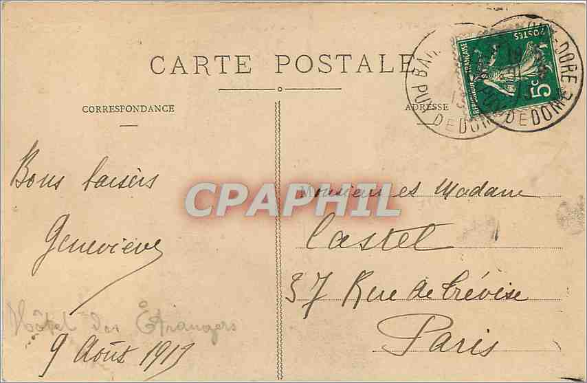 Mont Dore — Vue générale et la Vallée du Sancy — L'Auvergne — Verso