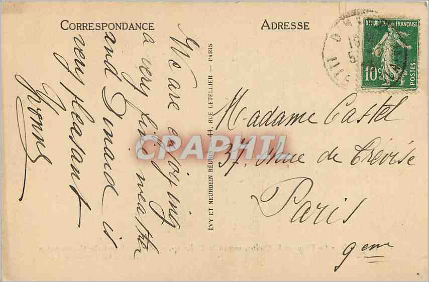 Dinard - Der Strand und das Casino, gesehen von der Malouine — LL — Rückseite