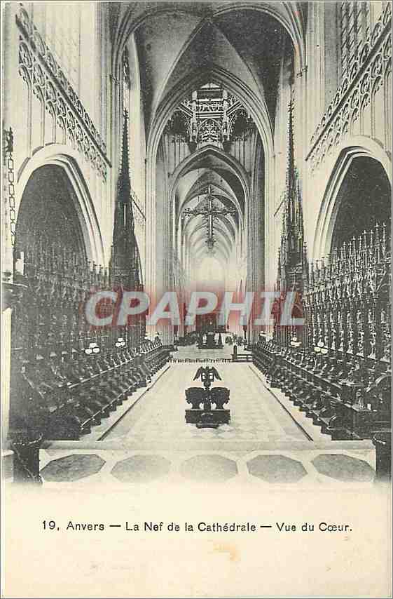 CPA Anvers la Nef de la Cathedrale vue du Coeur 