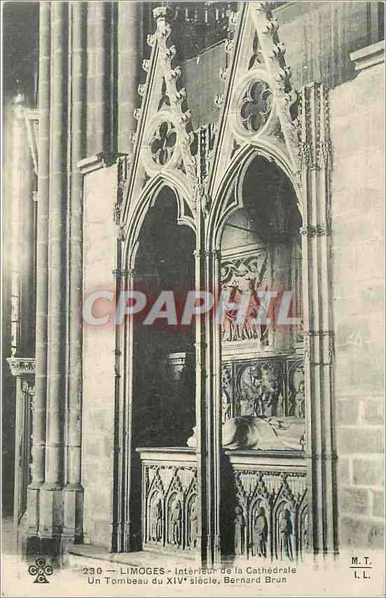 CPA Limoges interieur de la Cathedrale un tombeau du XIV siecle Bernard Brun 