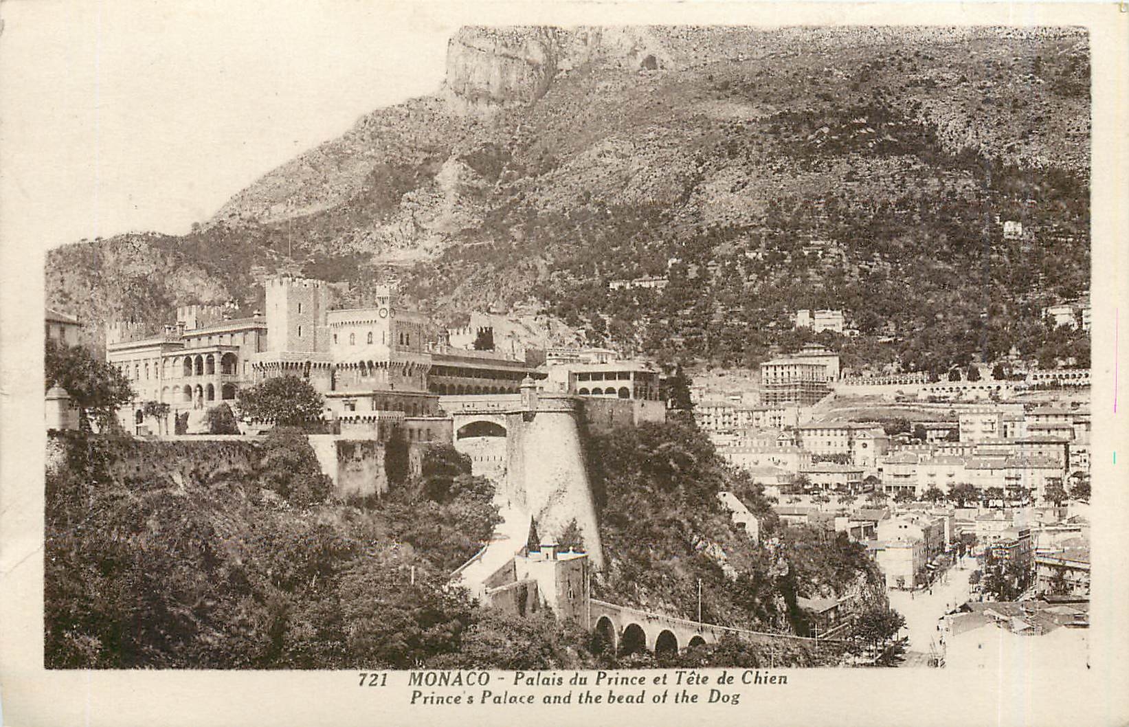 CPA Monaco Palais du Prince et Tete de Chien 