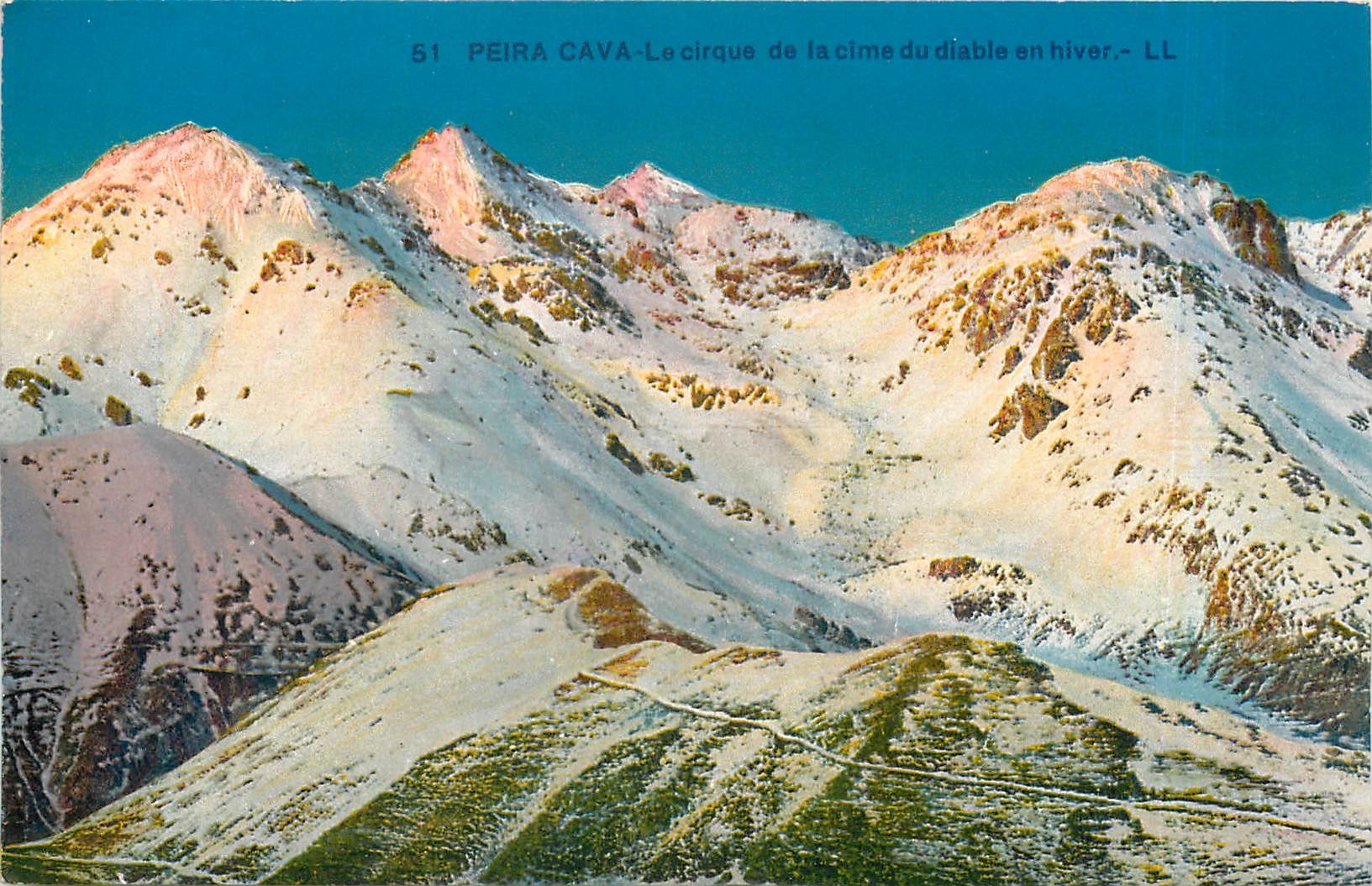 CPA Peira Cava le cirque de la cime du diable en hiver 
