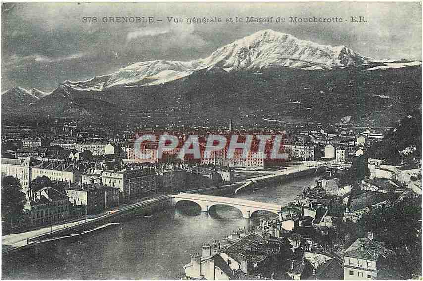Grenoble — Vue générale et le Massif du Moucherotte — E.R. n°378