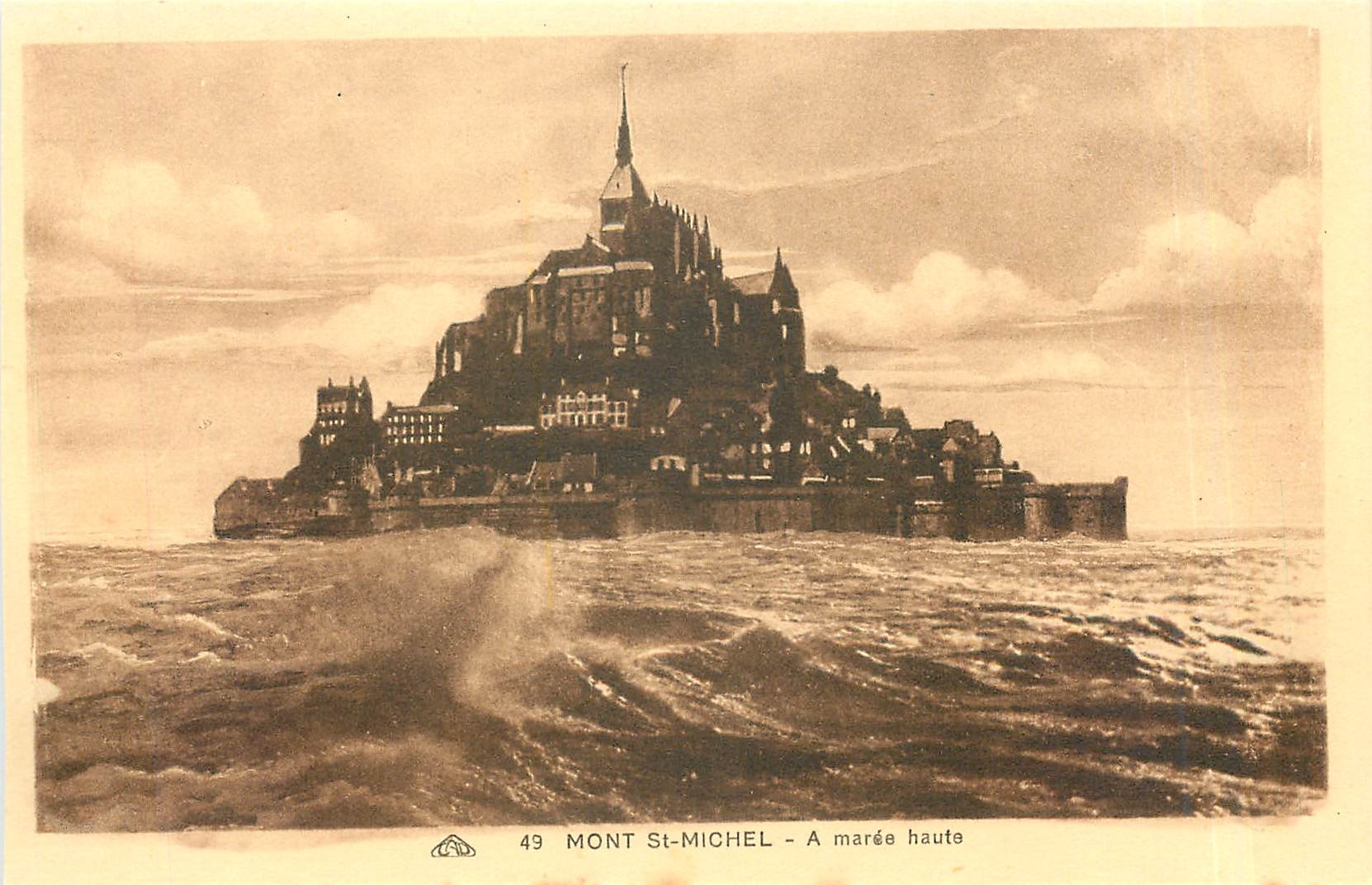 CPA Mont St Michel a marsee haute 