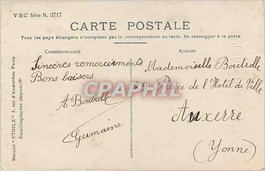 CPA Heureux Anniversaire Enfant — Back