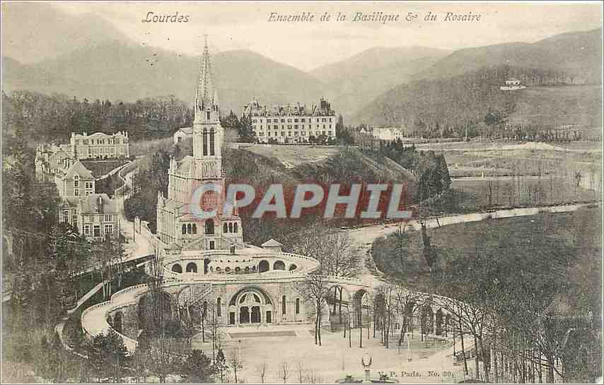 CPA Lourdes ensemble de la Basilique du Rosaire 