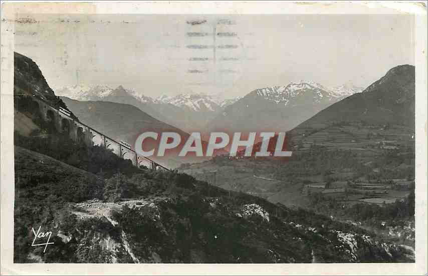 CPA Lourdes le Viaduc du Pic du Jer et les Montagnes 