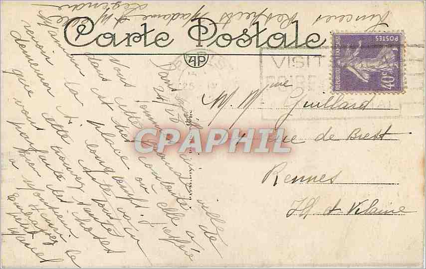 CPA Paris Place de la Bastille et Colonne de Juillet  — Rückseite