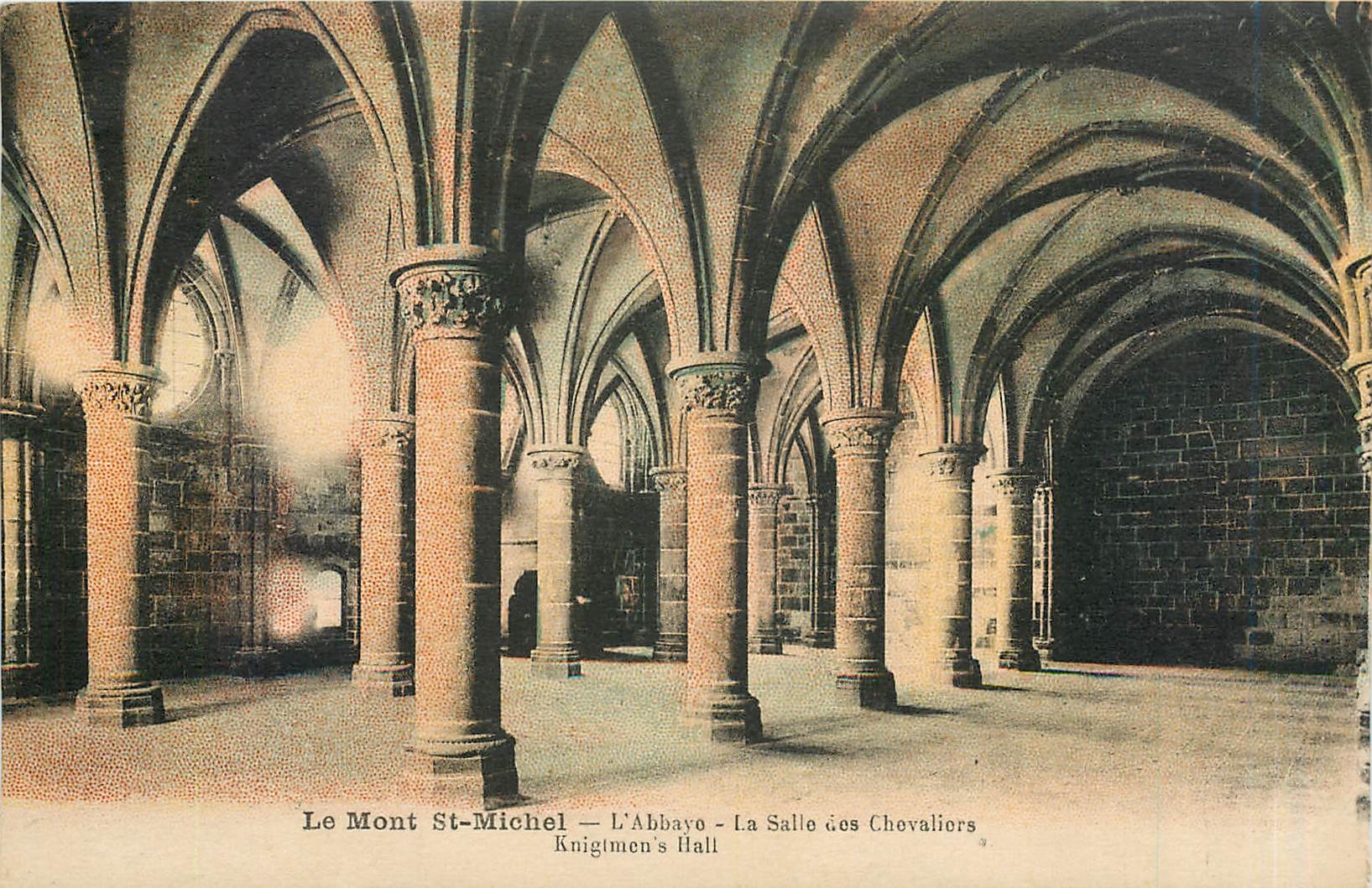 CPA Le Mont St Michel l'Abbaye la Salle des Chevaliers 