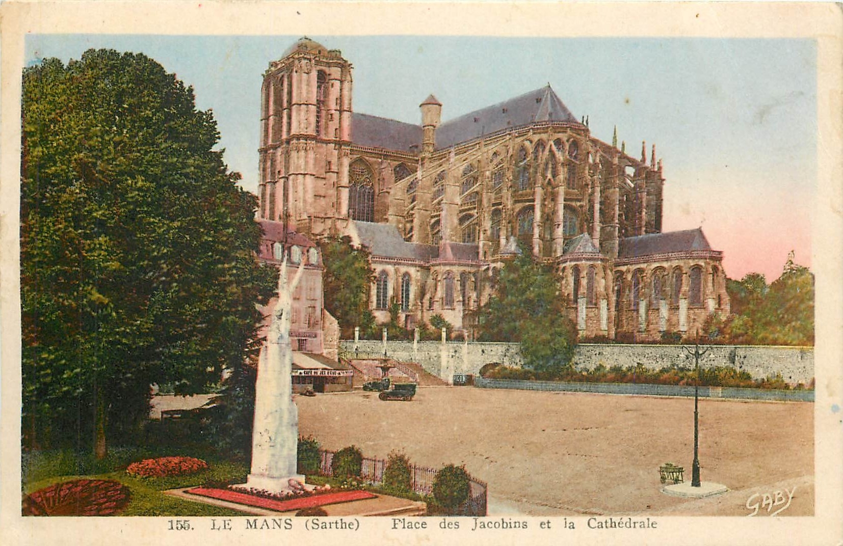 CPA Le Mans Sarthe Place des Jacobins et la Cathedrale 