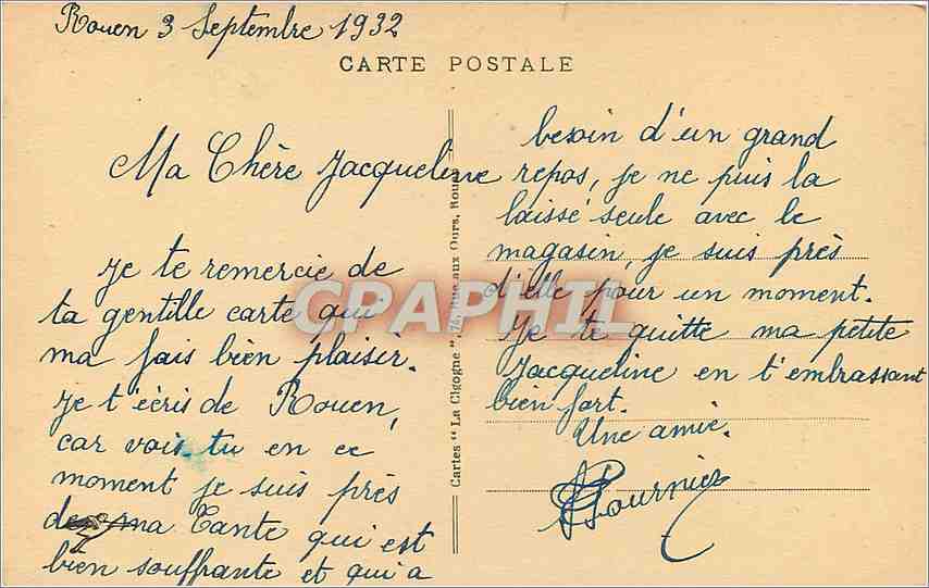 CPA Rouen le Port et le Pont Transbordeur Bateaux — Rückseite