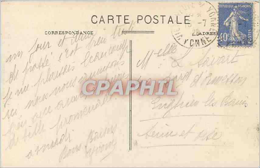 CPA Villeneuve sur Yonne le Portail de l'eglise XVI S Oeuvre de J Chereau  — Back