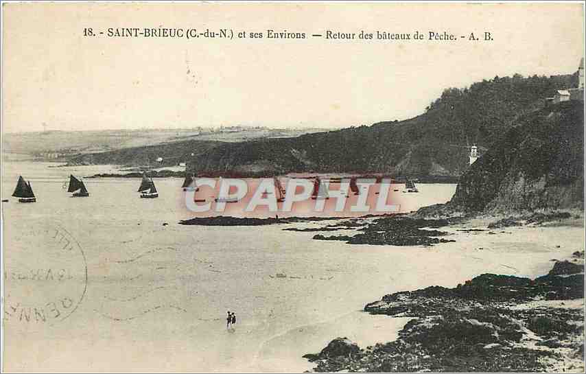 Saint-Brieuc (C.-du-N.) et ses Environs — Retour des bateaux de Pêche — A. B.