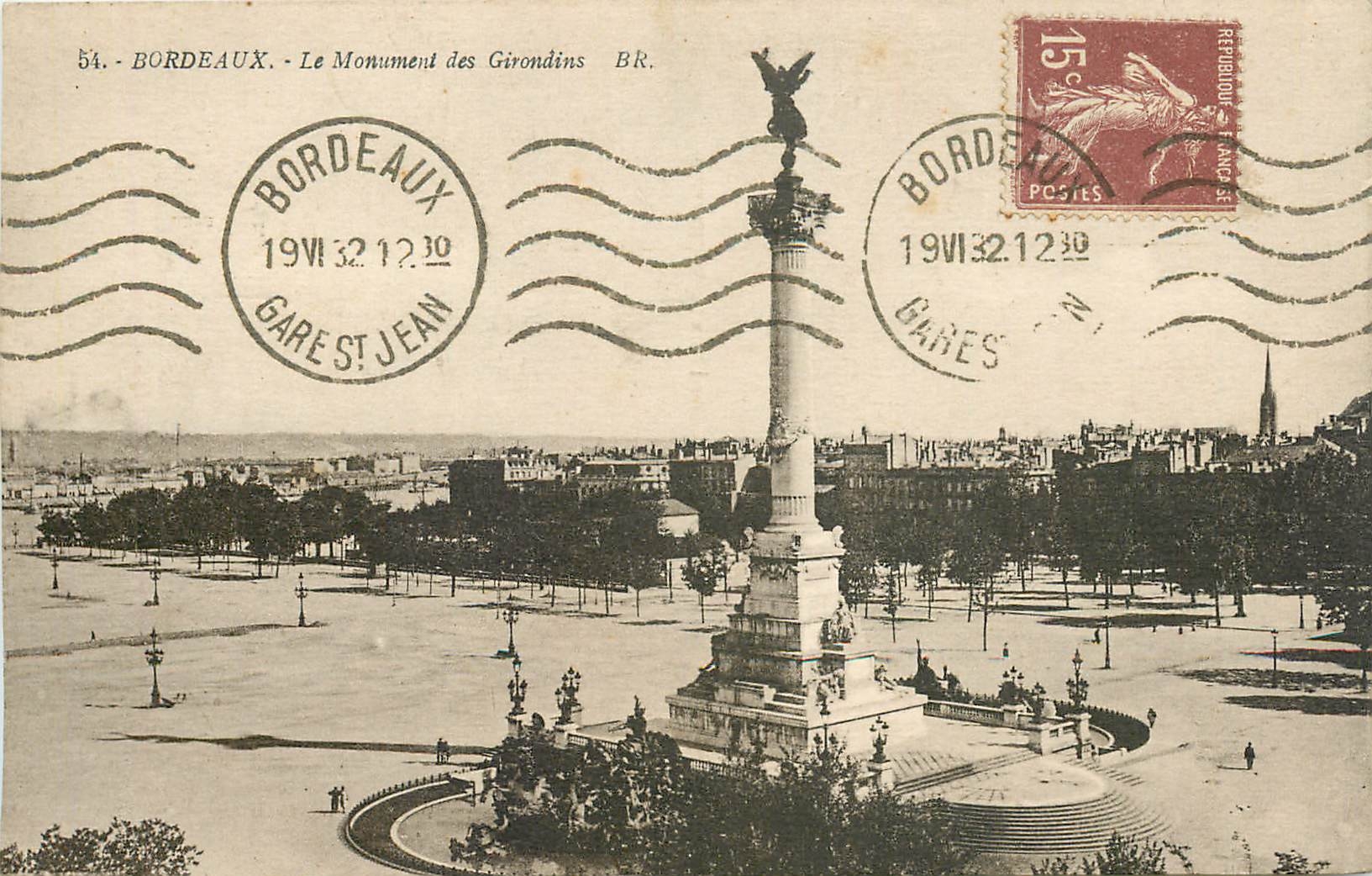 CPA Bordeaux le Monument des Girondins 