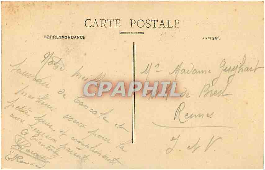 Cancale (I.-et-V.) — Vue générale des Parcs aux Hultres — Éditeur : Ville et Villages, n° 234 — Verso