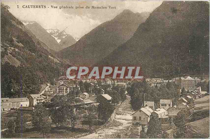 CPA Cauterets vue generale prise du Mamelon Vert 
