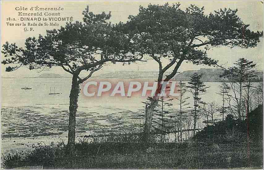 CPA Cote d'Emeraude Emerald Coast Dinard la Vicomte vue sur la Rade de St Malo 