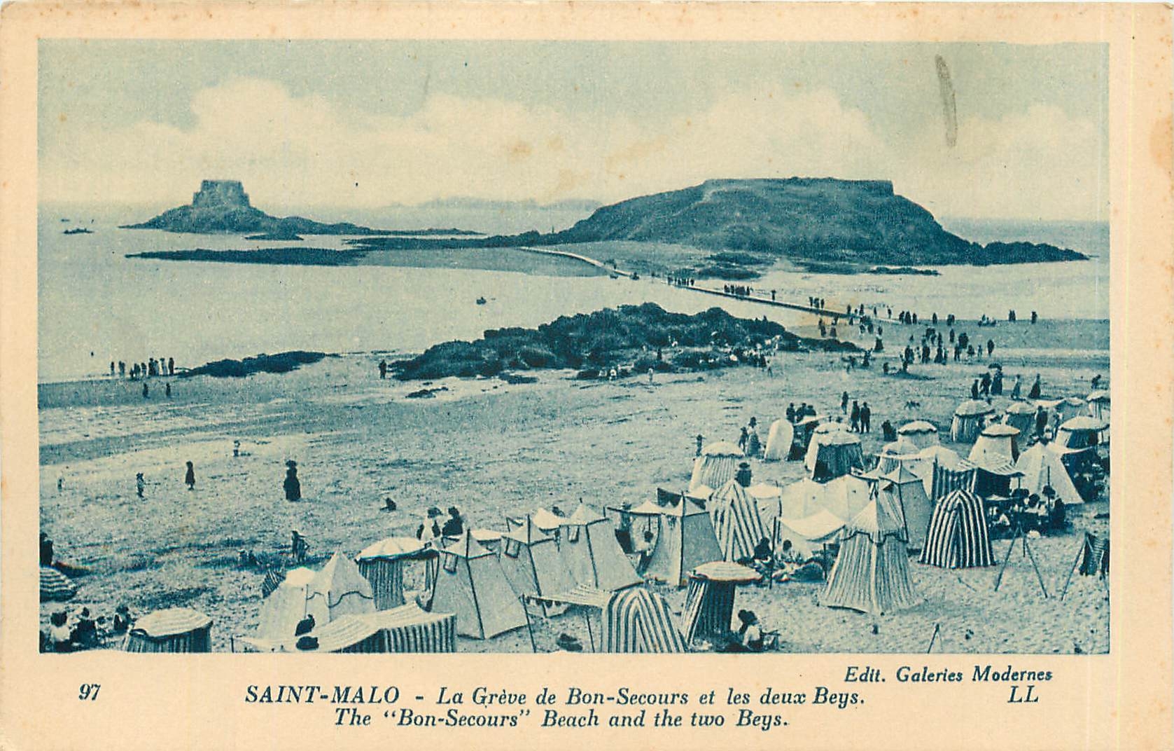 Saint-Malo - La Grève de Bon-Secours et les deux Beys — Edit. Galeries Modernes LL