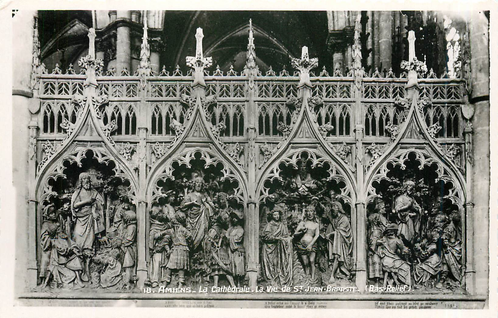 CPM Amiens la Cathedrale la Vie de St Jean Baptiste Bas Relief 