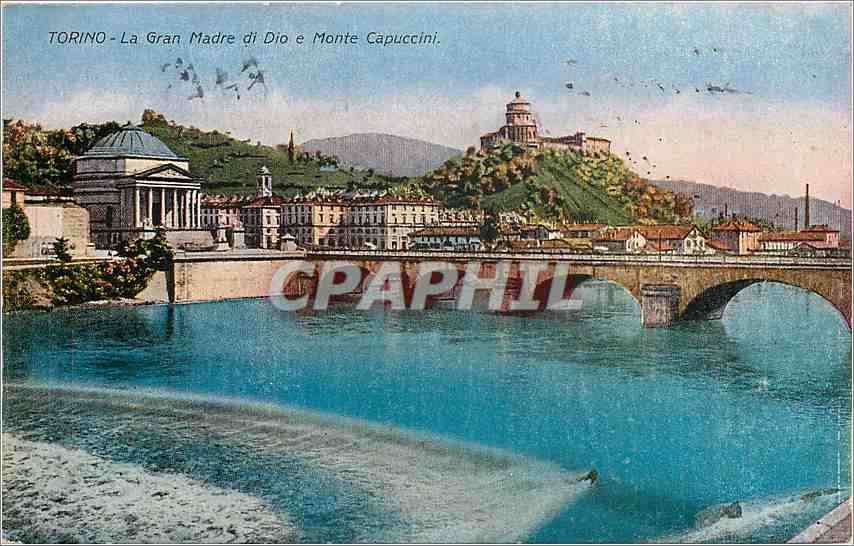 CPA Torino la Gran Madre di Dio e Monte Capuccini 