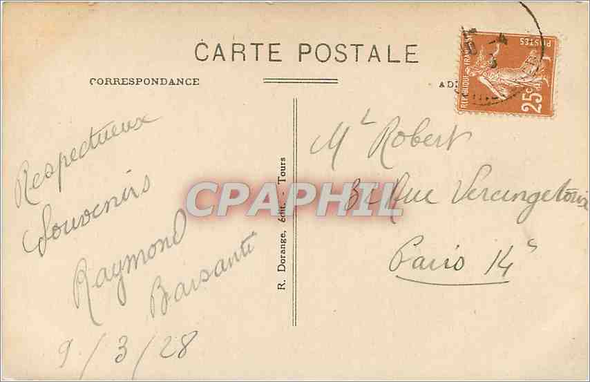 CPA Chambord L et C le Chateau Mon hist cote Sud Ouest  — Verso