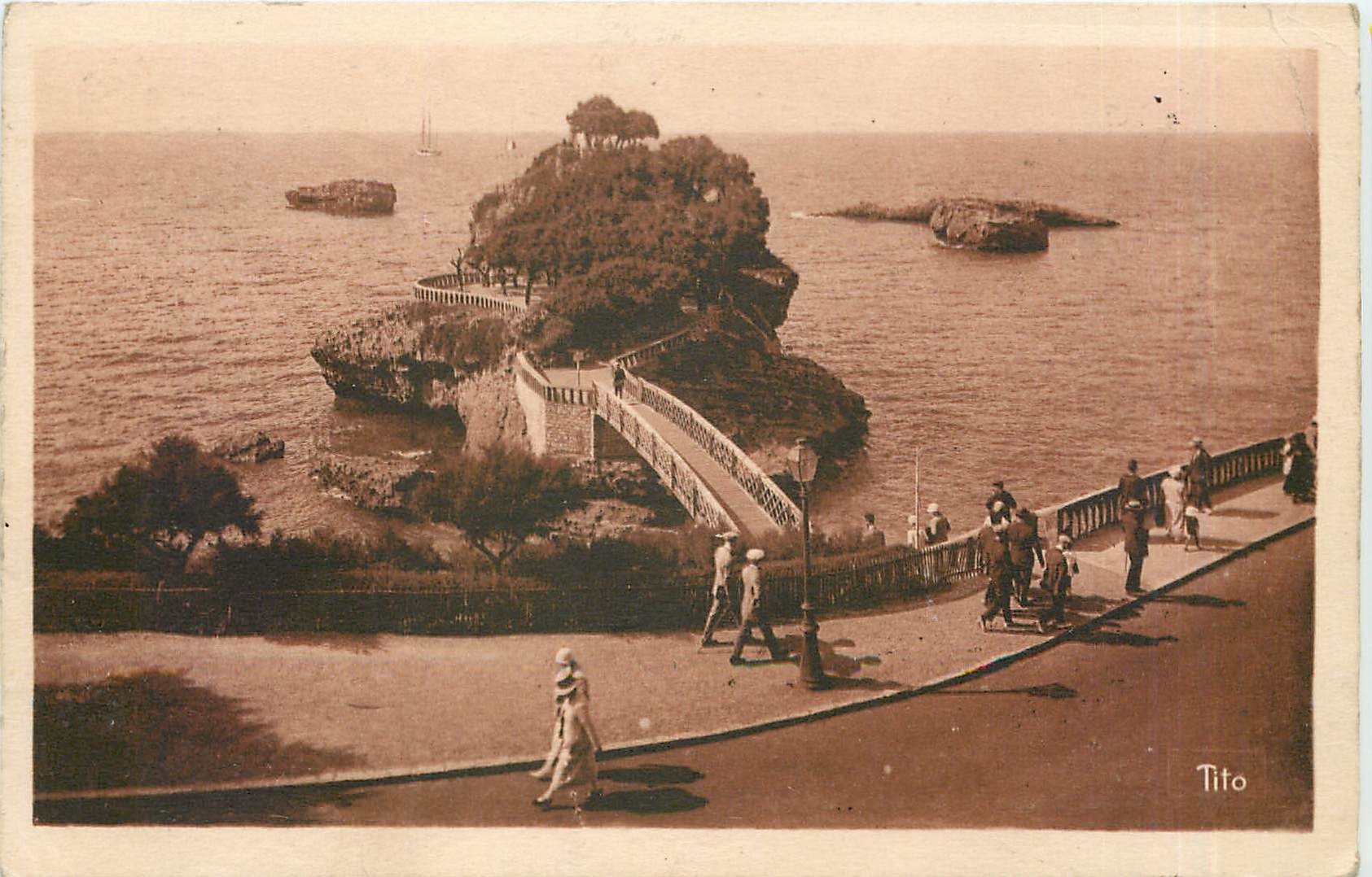 CPA Biarritz Cote Basque le Rocher du Basta 