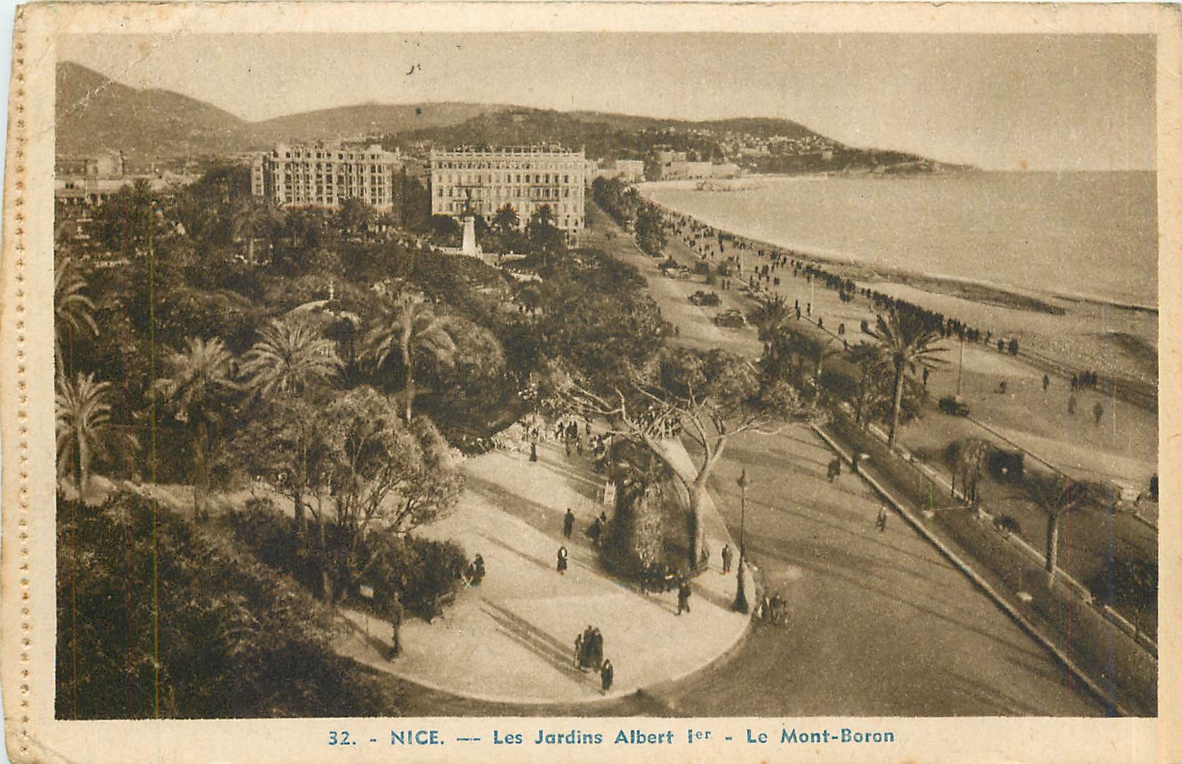 CPA Nice les Jardins Albert Ier le Mont Boron 