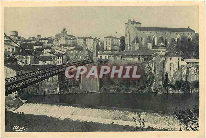 CPA Gaillac Tarn vue generale et le Tarn 