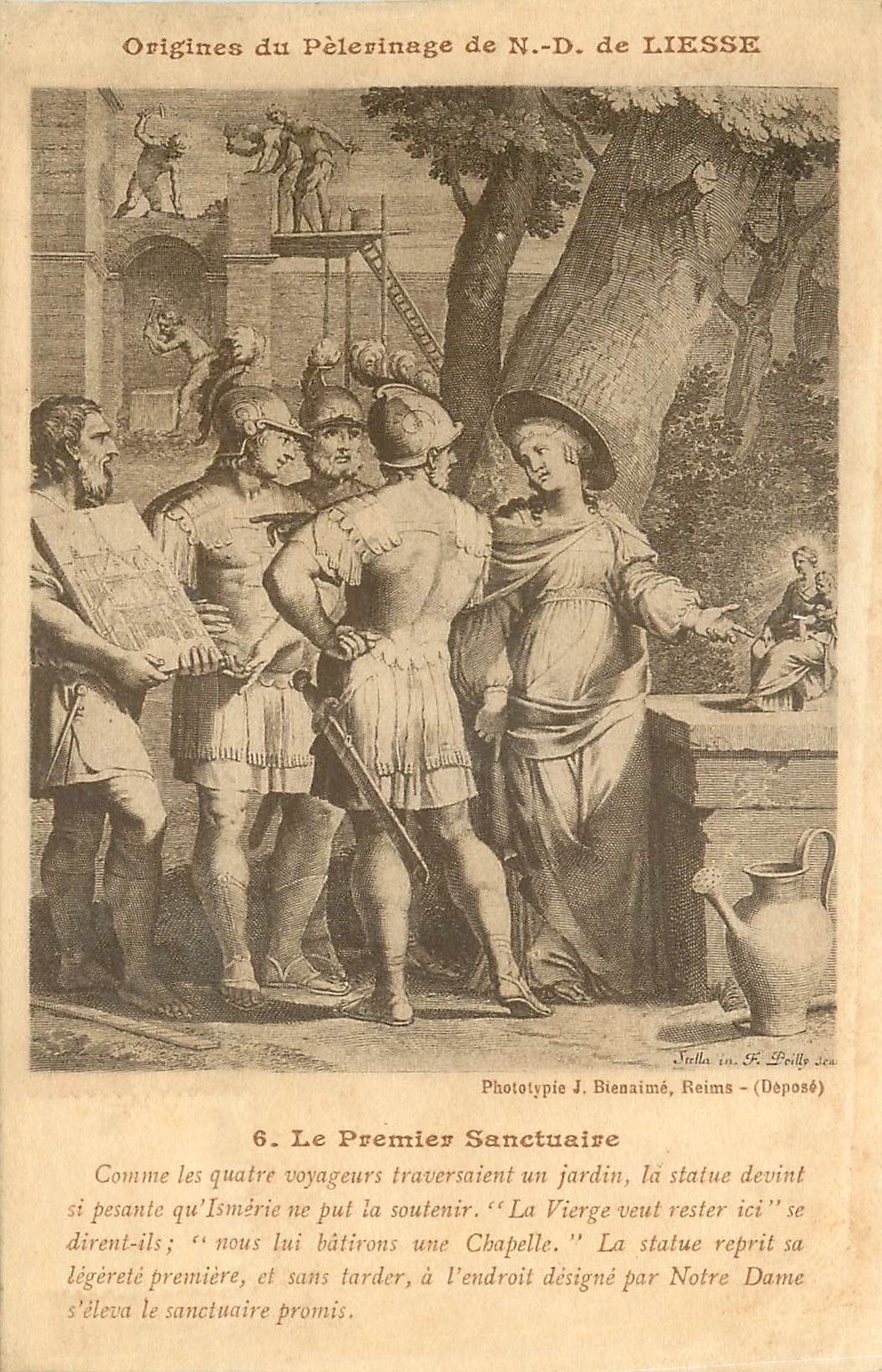 Origines du Pèlerinage de N.-D. de LIESSE — 6. Le Premier Sanctuaire — Phototypie J. Bienaimé, Reims