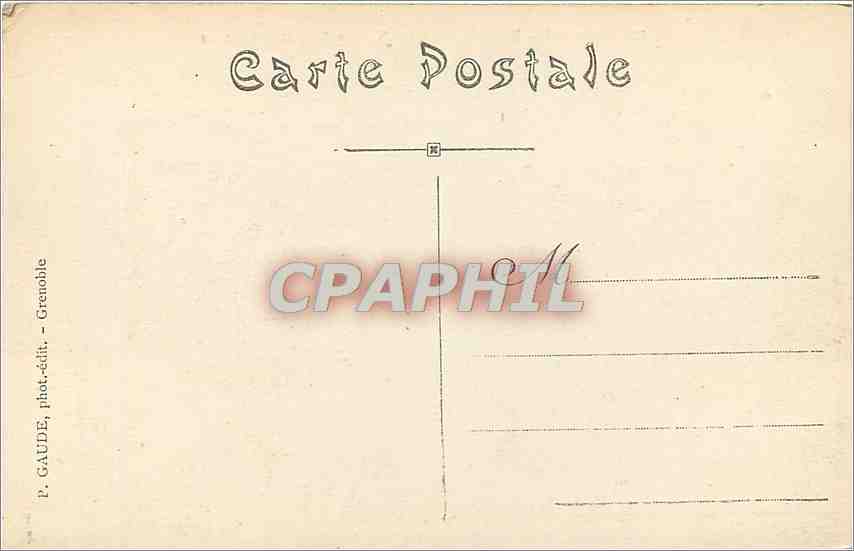 Uriage-les-Bains — Le Parc et le Château — P. GAUDE, Grenoble — Verso