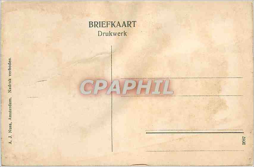 CPA Amsterdam O Z Achterburgwal  — Rückseite