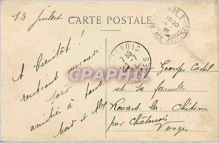 CPA Bellegarde Gorges de la Valserine et Pont de Coupy  — Rückseite