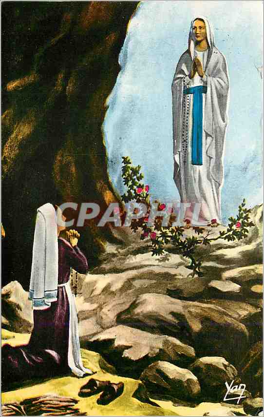CPA Lourdes l'Apparition 