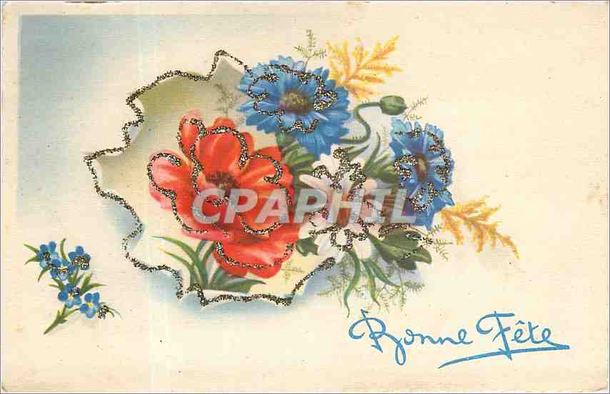 CPA Bonne Fete Fleurs